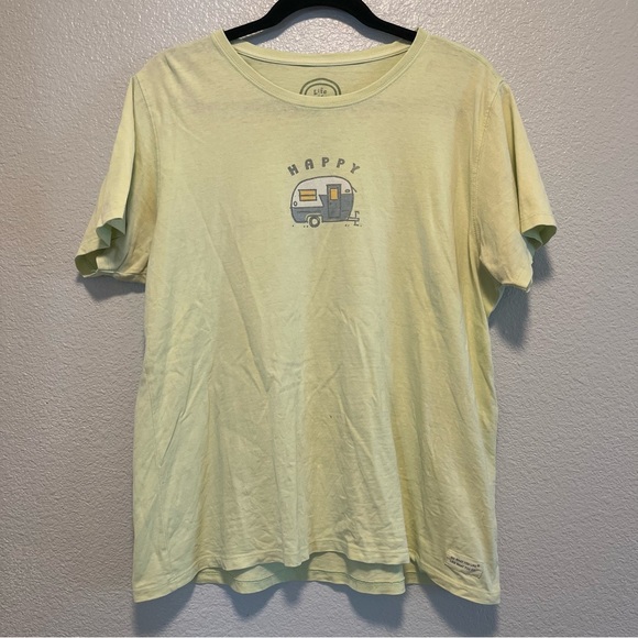 Life Is Good Women size L T-Shirts Lot Of 2 Gift Camping Short Sleeve Relaxed - Picture 2 of 8